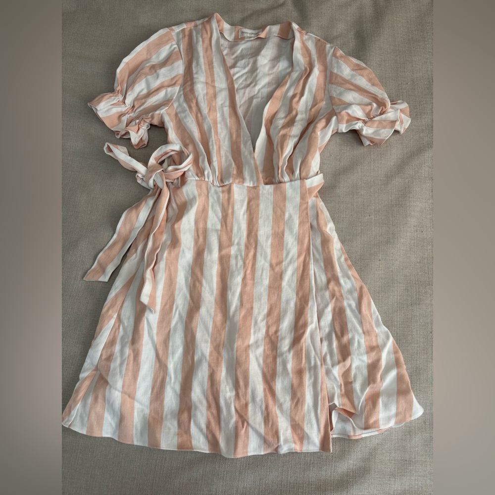 Privacy Please Pink and White Striped Dress